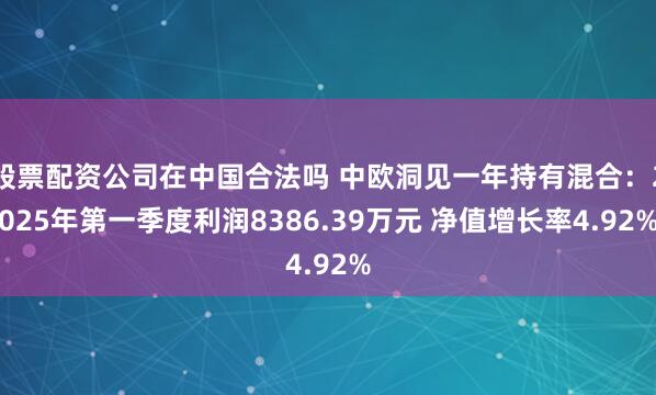 股票配资公司在中国合法吗 中欧洞见一年持有混合：2025年第一季度利润8386.39万元 净值增长率4.92%