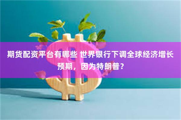 期货配资平台有哪些 世界银行下调全球经济增长预期，因为特朗普？